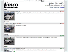 Tablet Screenshot of limco-cars.com